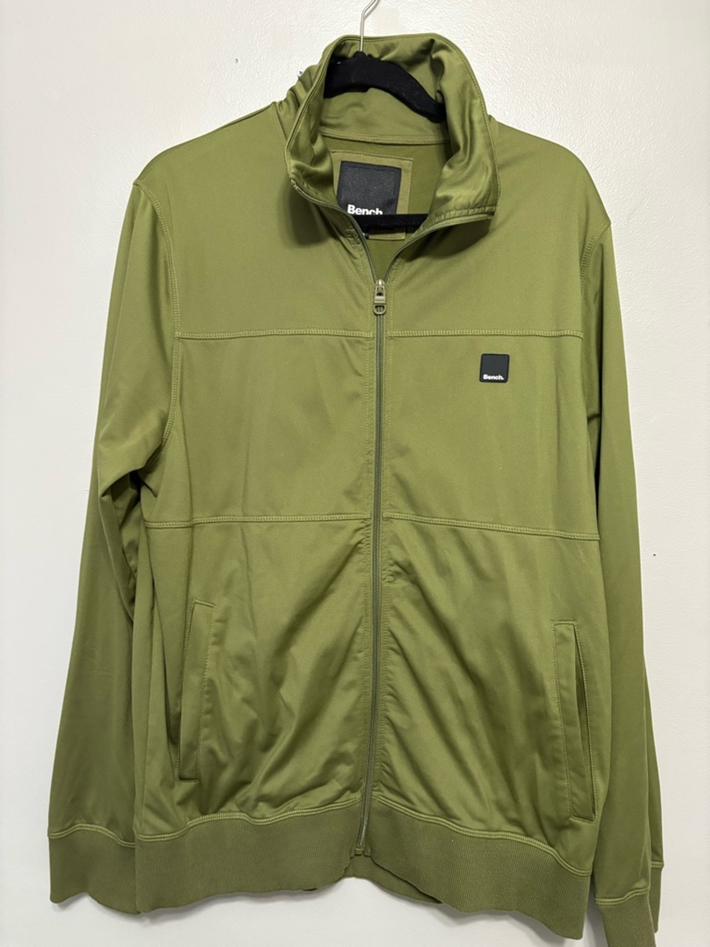 Bench Krimp Track Jacket Men's Olive Green Full-Zip Track Jacket